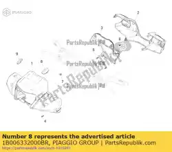 Here you can order the left stopper from Piaggio Group, with part number 1B006332000BR: