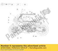 2H003060, Piaggio Group, decalque de carenagem rh-lh 