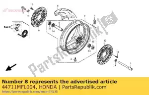 honda 44711MFL004 pneumatico, fr. (dunlop) (120 / 70zr17 m / c 58w) - Il fondo