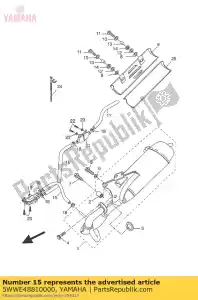 yamaha 5WWE48810000 curva de manguera 1 - Lado inferior