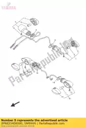 Ici, vous pouvez commander le clignotant arrière assy 2 auprès de Yamaha , avec le numéro de pièce 2PN833400000: