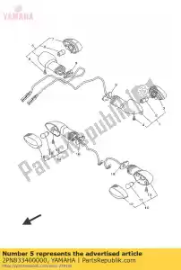 yamaha 2PN833400000 clignotant arrière assy 2 - La partie au fond