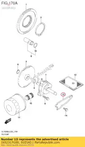 suzuki 1652317G00 cap,oil straine - Bottom side