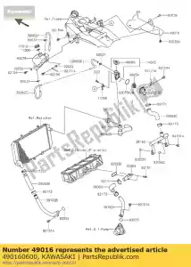 Kawasaki 490160600 tampa-selo - Lado inferior