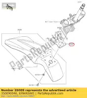 350090046, Kawasaki, 01 steun kawasaki  230 2020 2021, Nieuw