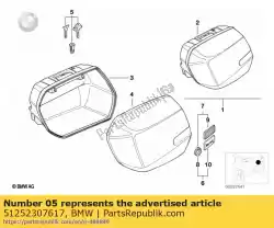 Qui puoi ordinare set di serrature valigia con codice da BMW , con numero parte 51252307617: