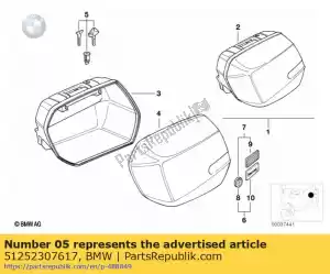 bmw 51252307617 set of suitcase locks with code - Bottom side