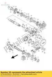 Qui puoi ordinare pignone motore da Suzuki , con numero parte 2751003D01: