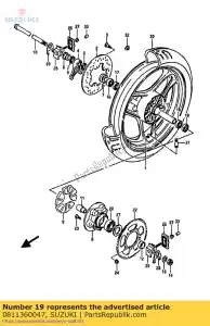 suzuki 0811360047 rodamiento de bolas - Lado inferior