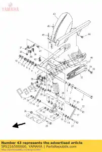 yamaha 5PS216500000 rear fender comp. - Bottom side