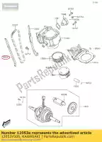 12053Y006, Kawasaki, cadeia-guia kvf300ccf kawasaki  brute force kvf 300 2012 2013 2015 2016 2017 2018 2020 2021, Novo