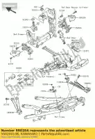 550200108, Kawasaki, os?ona, przedni wspornik stopnia, prawy zx100 kawasaki zx 1000 2004 2005, Nowy