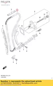 suzuki 1276035G00 chain comp, cams - Onderkant