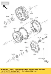 release-comp-koppeling van Kawasaki, met onderdeel nummer 131021156, bestel je hier online: