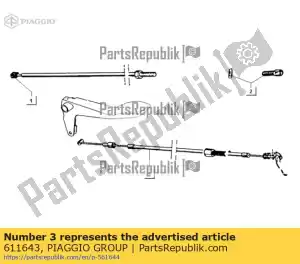 Piaggio Group 611643 acelerador - Lado inferior