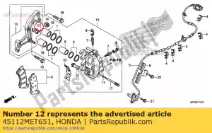 honda 45112MET651 retentor, suporte - Lado inferior