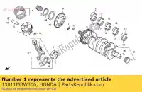 13011MBW306, Honda, set di anelli, pistone (std.) honda cbr 600 1999 2000 2001 2002 2003 2004 2005 2006 2007, Nuovo