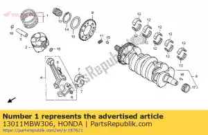 honda 13011MBW306 set di anelli, pistone (std.) - Il fondo