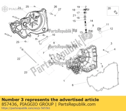 Aprilia 857436, Screw w/flange, OEM: Aprilia 857436