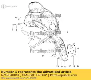 Piaggio Group 67490400GC rear protection - Bottom side