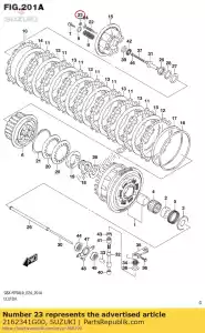 suzuki 2162341G00 tuerca, cl presione di - Lado inferior