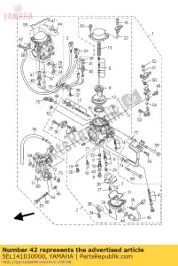 yamaha 5EL141030000 conjunto de parafusos de aceleração - Lado inferior