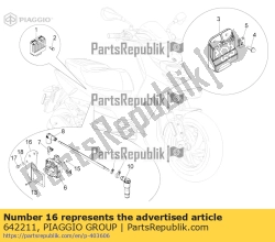 Aprilia 642211, Spoel steunplaat, OEM: Aprilia 642211