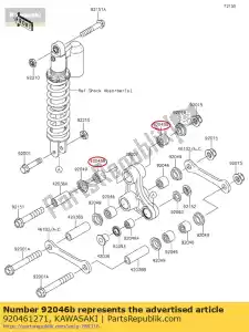 kawasaki 920461271 aguja de rodamiento, hk1812 kx65-a1 - Lado inferior