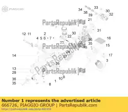 Qui puoi ordinare pompa del freno. Assy da Piaggio Group , con numero parte 666726: