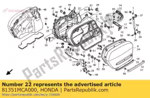 Honda 81351MCA000 gumowa uszczelka panelu tylnego - Dół