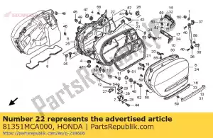 Honda 81351MCA000 rubber, back panel seal - Bottom side