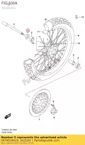 suzuki 5474018410 espaçador, rolamento - Lado inferior