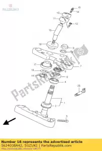 Suzuki 5624038A42 demper, rubber - Onderkant