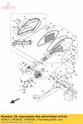 clip (72x) van Yamaha, met onderdeel nummer 9046711M0800, bestel je hier online: