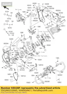 kawasaki 550280222660 motorkap, beenschild, in, lh vn170 - Onderkant