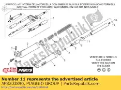 rubberen bumper van Piaggio Group, met onderdeel nummer AP8203890, bestel je hier online: