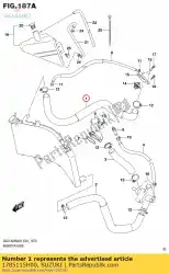 Ici, vous pouvez commander le tuyau, radiateur i auprès de Suzuki , avec le numéro de pièce 1785115H00: