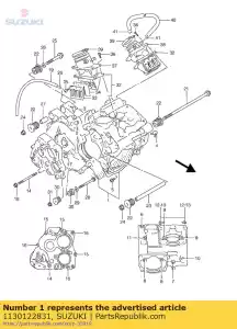 Suzuki 1130122831 conjunto de cárter - Lado inferior