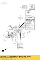 Here you can order the manual,safety from Suzuki, with part number 990142066001W: