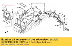 Aqui você pode pedir o grampo em Honda , com o número da peça 90683MBR000: