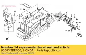 Honda 90683MBR000 grampo - Lado inferior