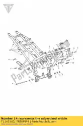 Qui puoi ordinare rondella di spessore 1. 5 da Triumph , con numero parte T1165103: