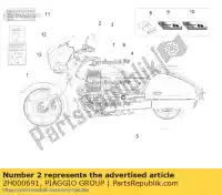 2H000691, Piaggio Group, naklejka lewa ?aquila? moto-guzzi audace audace 1400 carbon abs zgulc000 zgulc001 zgulca00 zgulcu00 zgulcu01 zgulcua0 1400 2015 2016 2017 2018 2019 2020 2021, Nowy