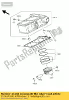 110610288, Kawasaki, junta, base de cilindro ex250k8f kawasaki ninja 250 2008 2009 2010, Nuevo