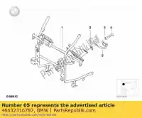 46632316787, BMW, staffa per luce di localizzazione, sinistra - beh? rde bmw  1100 1995 1996 1997 1998 1999 2000 2001, Nuovo