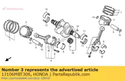 Tutaj możesz zamówić t? Ok, rr. (0,25) od Honda , z numerem części 13106MBT306: