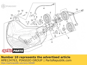 aprilia AP8124763 cablaggio fanale anteriore - Il fondo