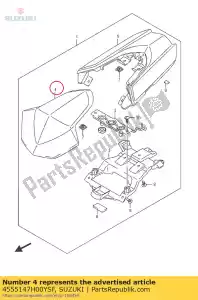 Suzuki 4555147H00YSF boîte, siège arrière f - La partie au fond