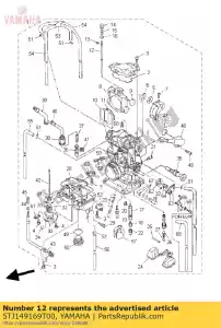 yamaha 5TJ149169T00 aguja (# dut-k) - Lado inferior