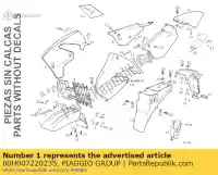 00H007220235, Piaggio Group, voorspatbord assy derbi senda 50 125 2004 2005 2006 2007, Nieuw